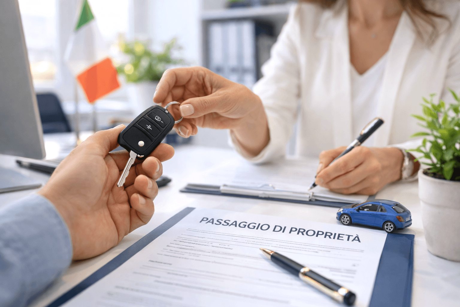 Passaggio di proprieta - consegna chiavi veicolo